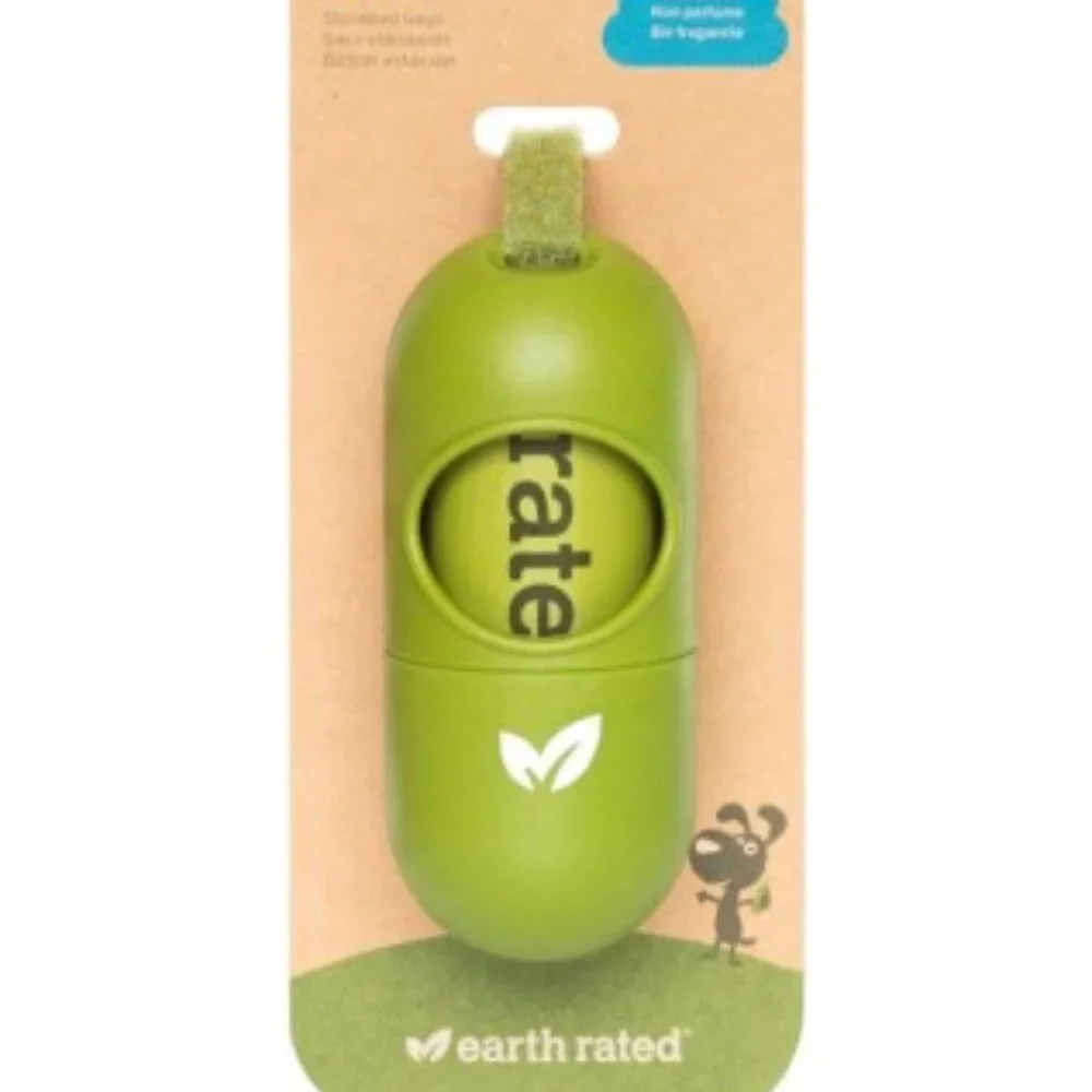 Dog Waste Bag Leash Dispenser & Roll of Bags, NWT Earth Rated